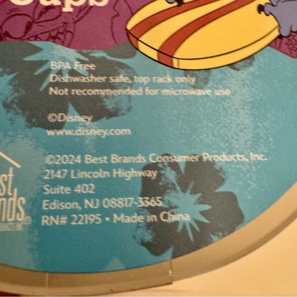 NWT. Disney 4 piece stitch plastic drinking cups featuring Aloha Stitch - Picture 4 of 8